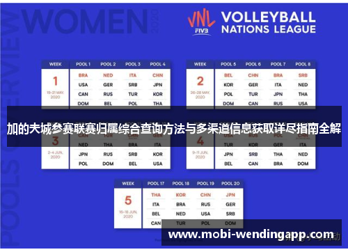 加的夫城参赛联赛归属综合查询方法与多渠道信息获取详尽指南全解