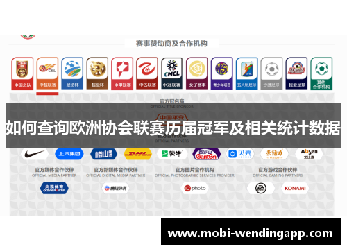 如何查询欧洲协会联赛历届冠军及相关统计数据