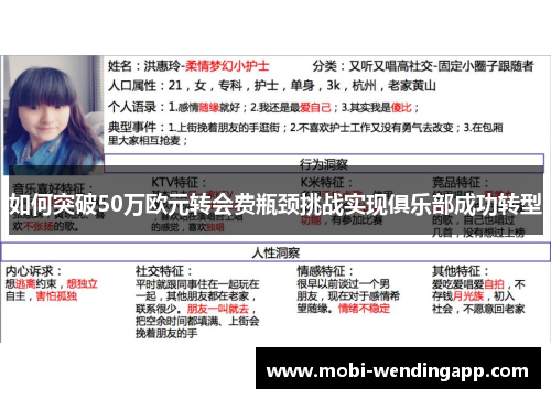 如何突破50万欧元转会费瓶颈挑战实现俱乐部成功转型 如何突破50万欧元转会费瓶颈挑战实现俱乐部成功转型